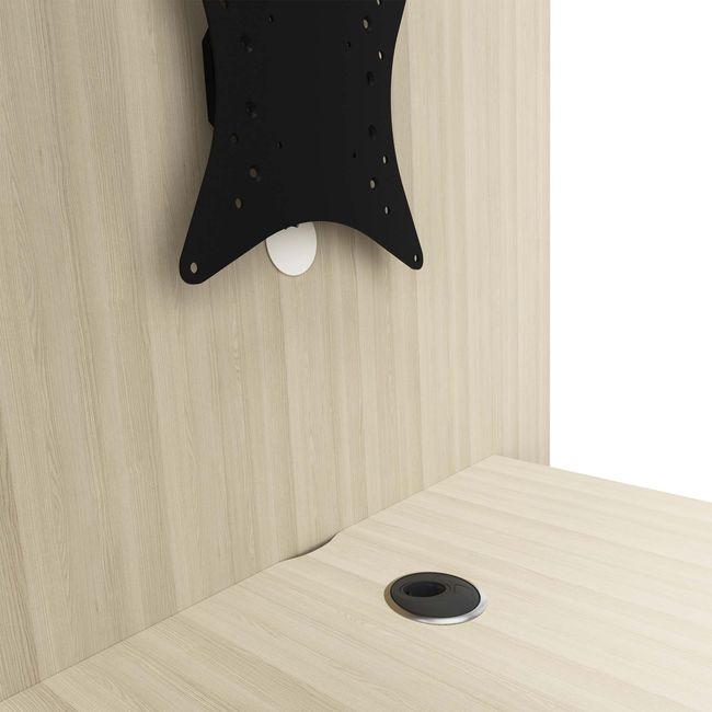 MEDIAWALL Besprechungstisch | Multimedia-Präsentation, Monitorhalterung, Steckdose integriert, 1932 x 1200 mm, Sandesche