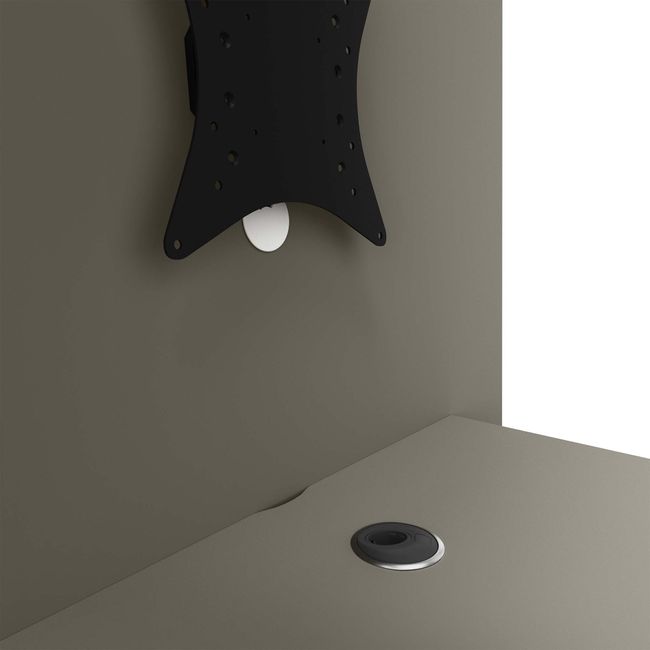 MEDIAWALL Besprechungstisch | Multimedia-Präsentation, Monitorhalterung, Steckdose integriert, 1932 x 1200 mm, Cubanitgrau MEDIAWALL Besprechungstisch | Multimedia-Präsentation, Monitorhalterung, Steckdose integriert, 1932 x 1200 mm, Cubanitgrau