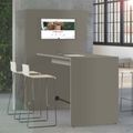 MEDIAWALL Tabella delle riunioni | Presentazione multimediale, staffa del monitor, socket integrato, 1932 x 1200 mm, grigio cubanite - 1 Thumbnail Image