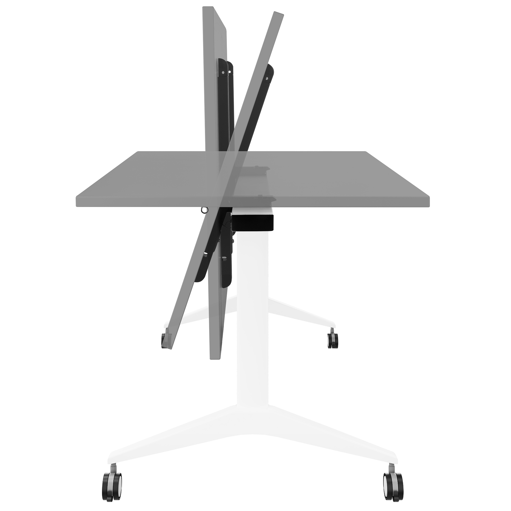 Mara SAVIO TILTING Table pliante | Roulable, pliable, 1600 x 800 mm, gris perlé - 8 Main Image