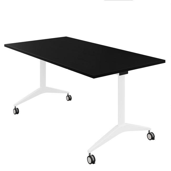 MARA - SAVIO TILTING Klapptisch | Rollbar, klappbar, 1600 x 800 mm, Schwarz MARA - SAVIO TILTING Klapptisch | Rollbar, klappbar, 1600 x 800 mm, Schwarz