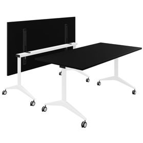 MARA - SAVIO TILTING Klapptisch | Rollbar, klappbar, 1600 x 800 mm, Schwarz