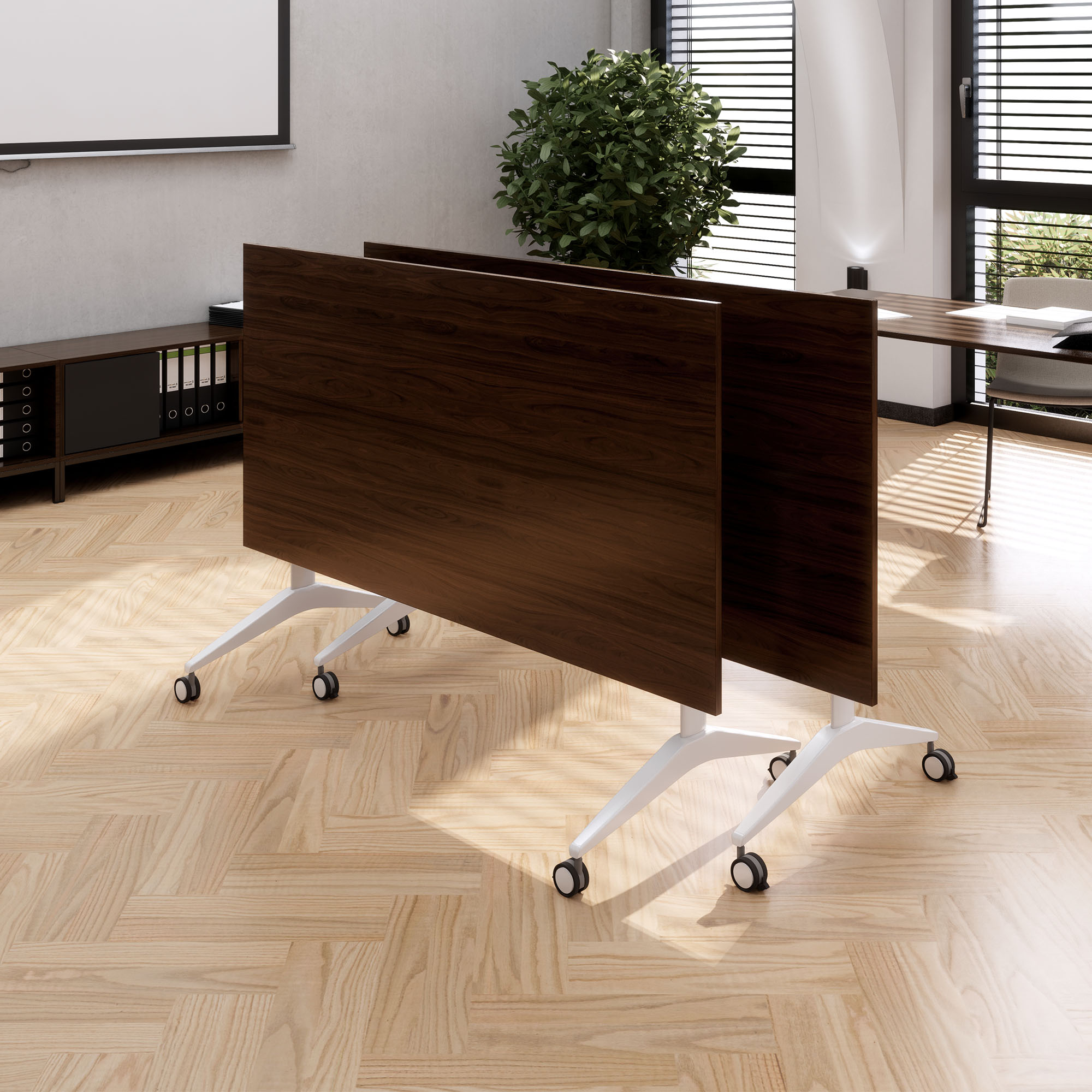 Mara SAVIO TILTING Tabella pieghevole | Arrotolabile, pieghevole, 1600 x 800 mm, noce - 1 Main Image