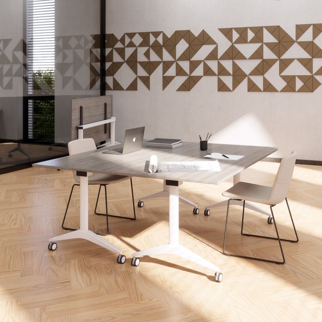 MARA - SAVIO TILTING Klapptisch | Rollbar, klappbar, 1600 x 800 mm, Nordeiche grau MARA - SAVIO TILTING Klapptisch | Rollbar, klappbar, 1600 x 800 mm, Nordeiche grau