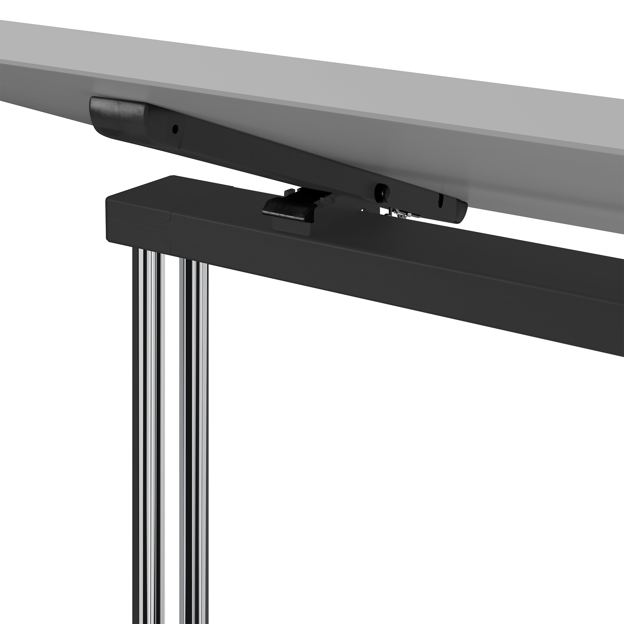 MARA - ARGO TILTING Konferenztisch | Rollbar, klappbar, 1600 x 800 mm, Perlgrau - 5 Main Image