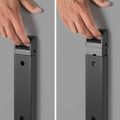 MARA - ARGO TILTING Konferenztisch | Rollbar, klappbar, 1600 x 800 mm, Perlgrau - 7 Thumbnail Image