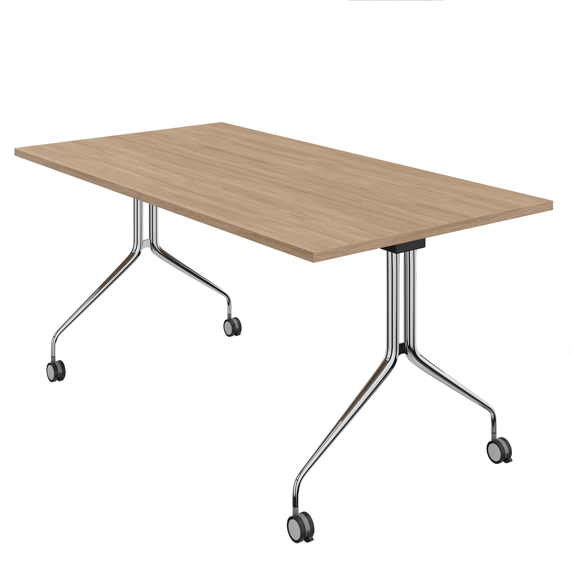 MARA - ARGO TILTING Konferenztisch | Rollbar, klappbar, 1600 x 800 mm, Bernsteineiche - 3 Main Image
