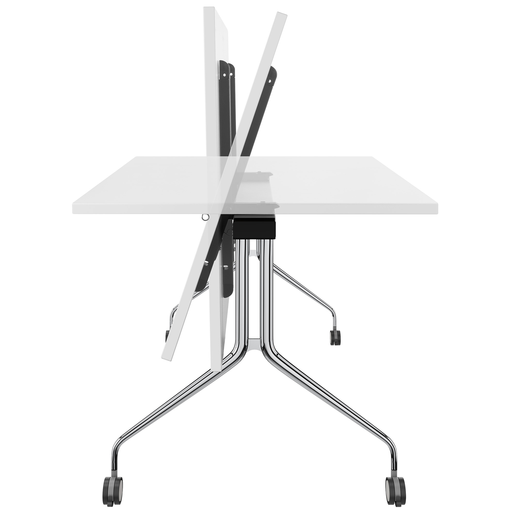 MARA - ARGO TILTING Konferenztisch | Rollbar, klappbar, 1600 x 800 mm, Bernsteineiche - 9 Main Image