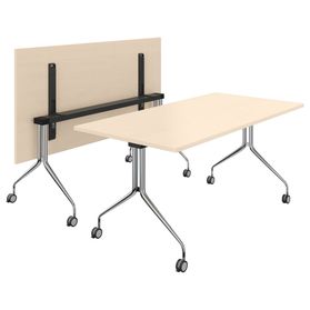 MARA - ARGO TILTING Konferenztisch | Rollbar, klappbar, 1600 x 800 mm, Ahorn