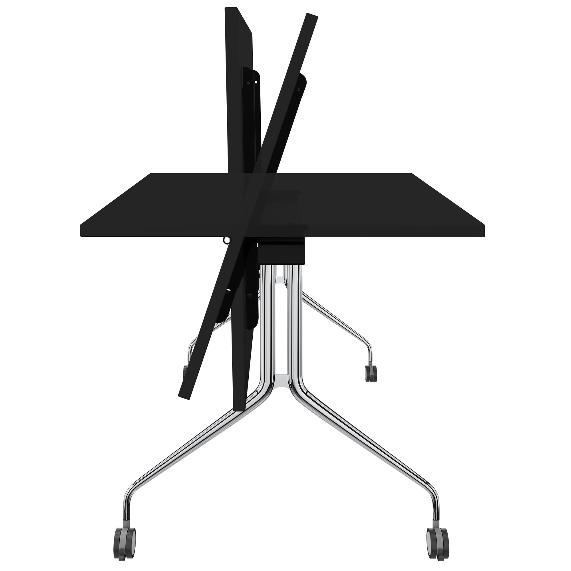 MARA - ARGO TILTING Table de conférence | À roulettes, pliable, 1600 x 800 mm, noir - 4 Main Image