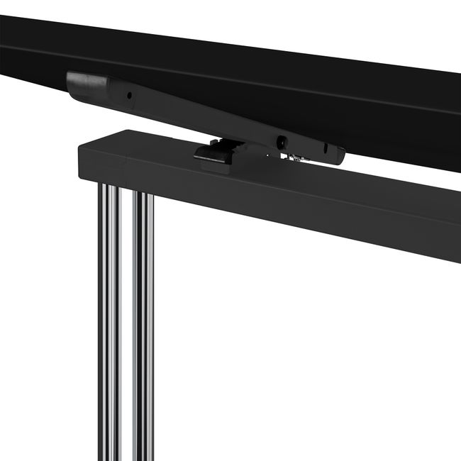 MARA - ARGO TILTING Konferenztisch | Rollbar, klappbar, 1600 x 800 mm, Schwarz