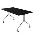 MARA LIBRO TILTING Konferenztisch | Rollbar, klappbar, 1600 x 800 mm, Schwarz