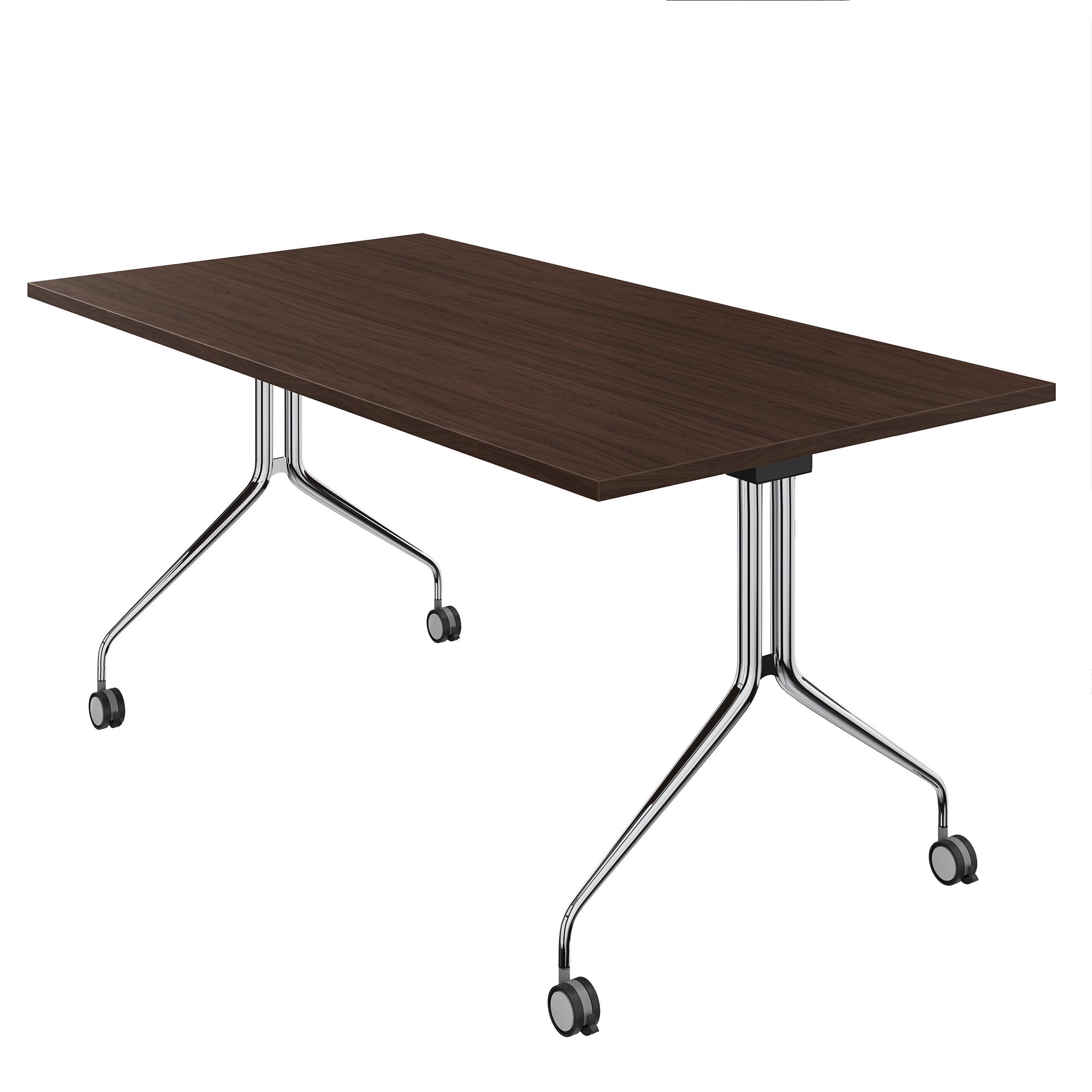MARA - ARGO TILTING Table de conférence | À roulettes, pliable, 1600 x 800 mm, noyer - 3 Main Image