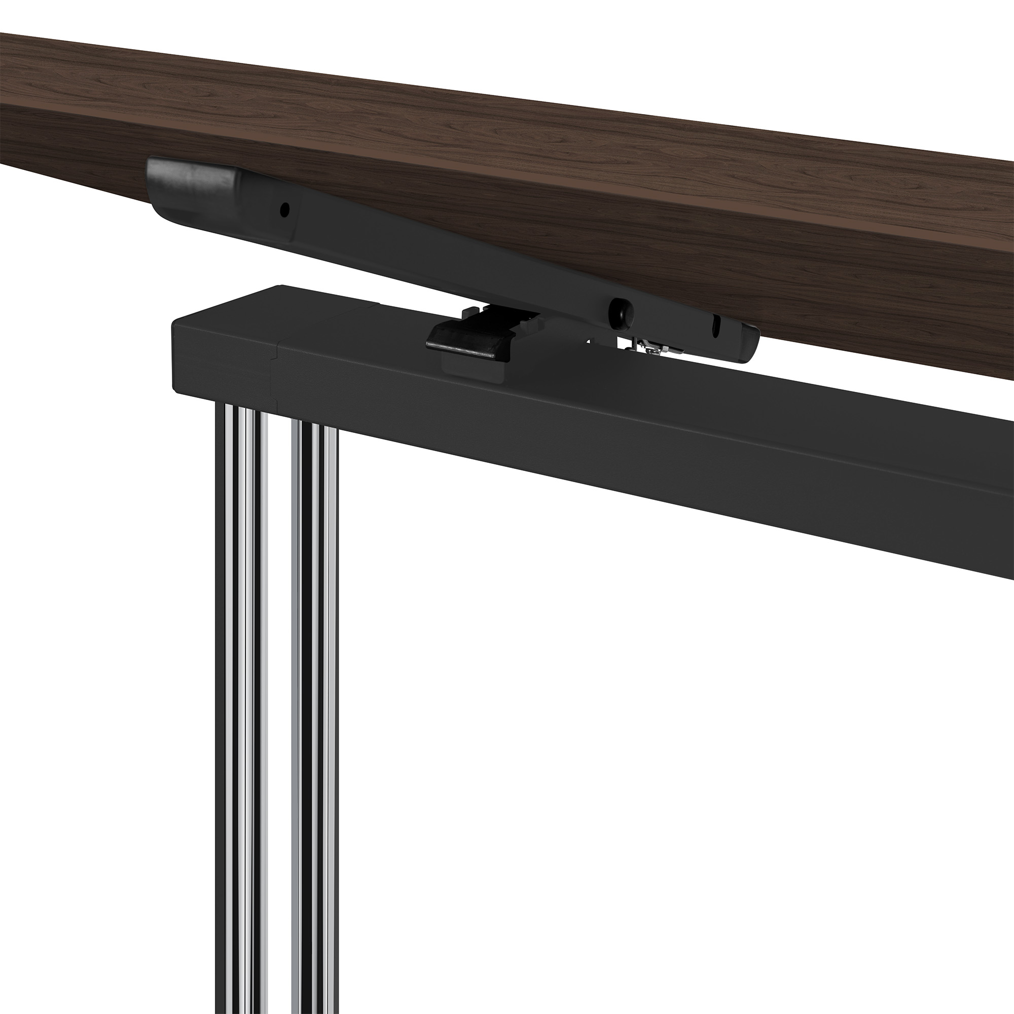 MARA - ARGO TILTING Table de conférence | À roulettes, pliable, 1600 x 800 mm, noyer - 4 Main Image
