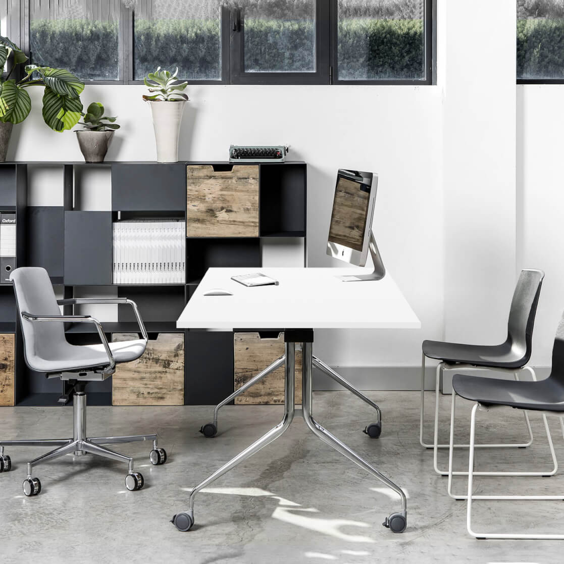 Mara LIBRO TILTING Tableau de conférence | Roulable, pliable, 1600 x 800 mm, anthracite - 2 Main Image