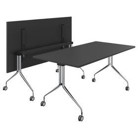 MARA - ARGO TILTING Konferenztisch | Rollbar, klappbar, 1600 x 800 mm, Anthrazit