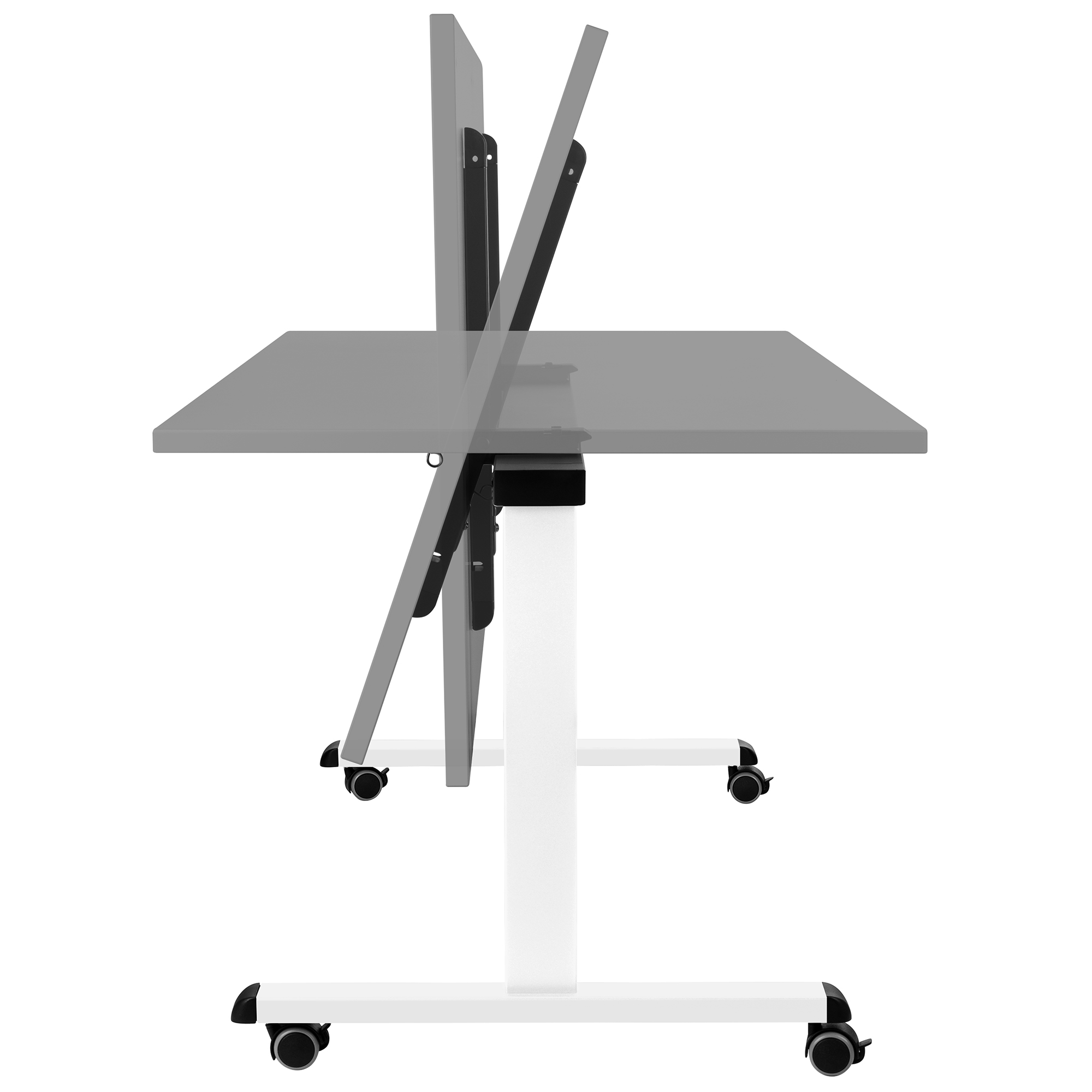 MARA - TILTING Table pliante | Roulante, pliable, 1600 x 800 mm, gris perle - 3 Main Image