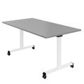MARA - TILTING Table pliante | Roulante, pliable, 1600 x 800 mm, gris perle - 2 Thumbnail Image