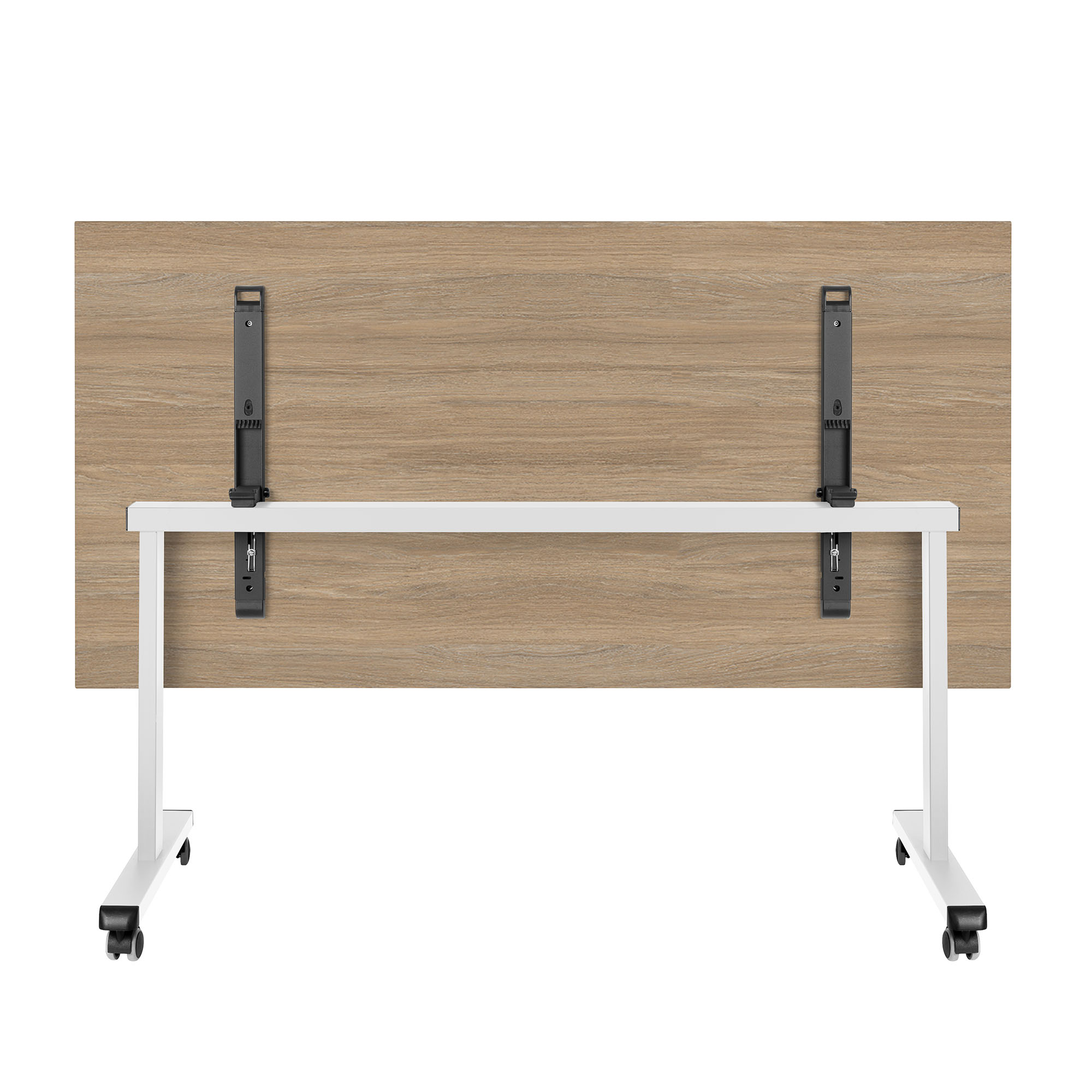 MARA - TILTING Folding table | Rollable, foldable, 1600 x 800 mm, amber oak - 4 Main Image