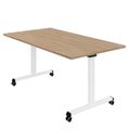 Mara - TILTING Klapptisch | Rollbar, klappbar, 1600 x 800 mm, Bernsteineiche