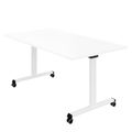Mara - TILTING Klapptisch | Rollbar, klappbar, 1600 x 800 mm, Weiß
