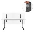 Mara - TILTING Klapptisch | Rollbar, klappbar, 1600 x 800 mm, Weiß