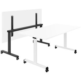 MARA - TILTING Klapptisch | Rollbar, klappbar, 1600 x 800 mm, Weiß