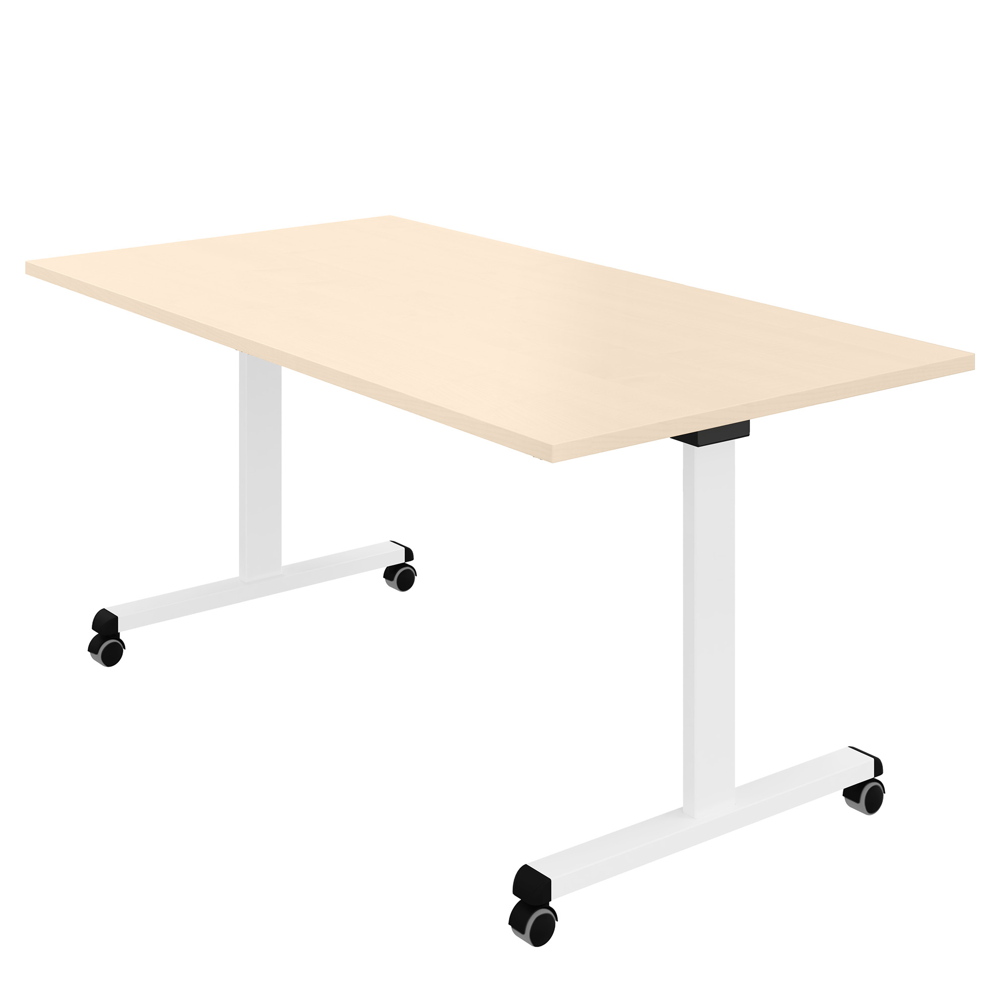MARA - TILTING Folding table | Rollable, foldable, 1600 x 800 mm, maple - 2 Main Image
