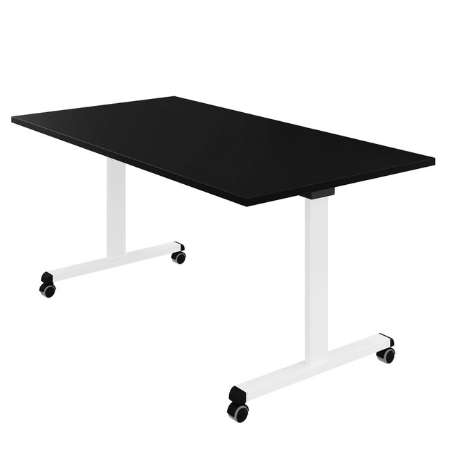 MARA - TILTING Klapptisch | Rollbar, klappbar, 1600 x 800 mm, Schwarz