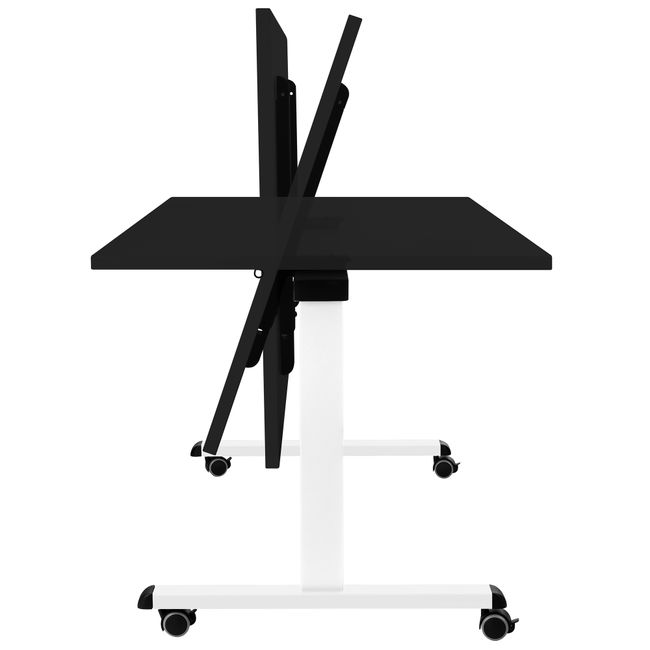 MARA - TILTING Klapptisch | Rollbar, klappbar, 1600 x 800 mm, Schwarz
