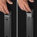 Mara - TILTING Klapptisch | Rollbar, klappbar, 1600 x 800 mm, Schwarz