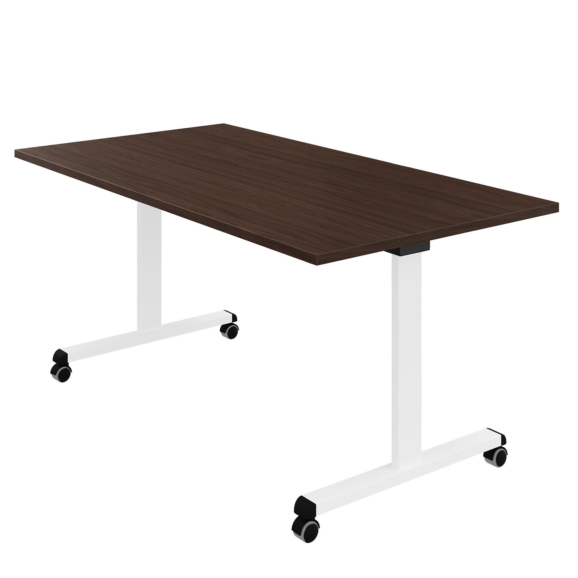 Mara - TILTING Table pliante | Roulable, pliable, 1600 x 800 mm, noix - 2 Main Image