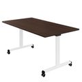 Mara - TILTING Table pliante | Roulable, pliable, 1600 x 800 mm, noix - 2 Thumbnail Image