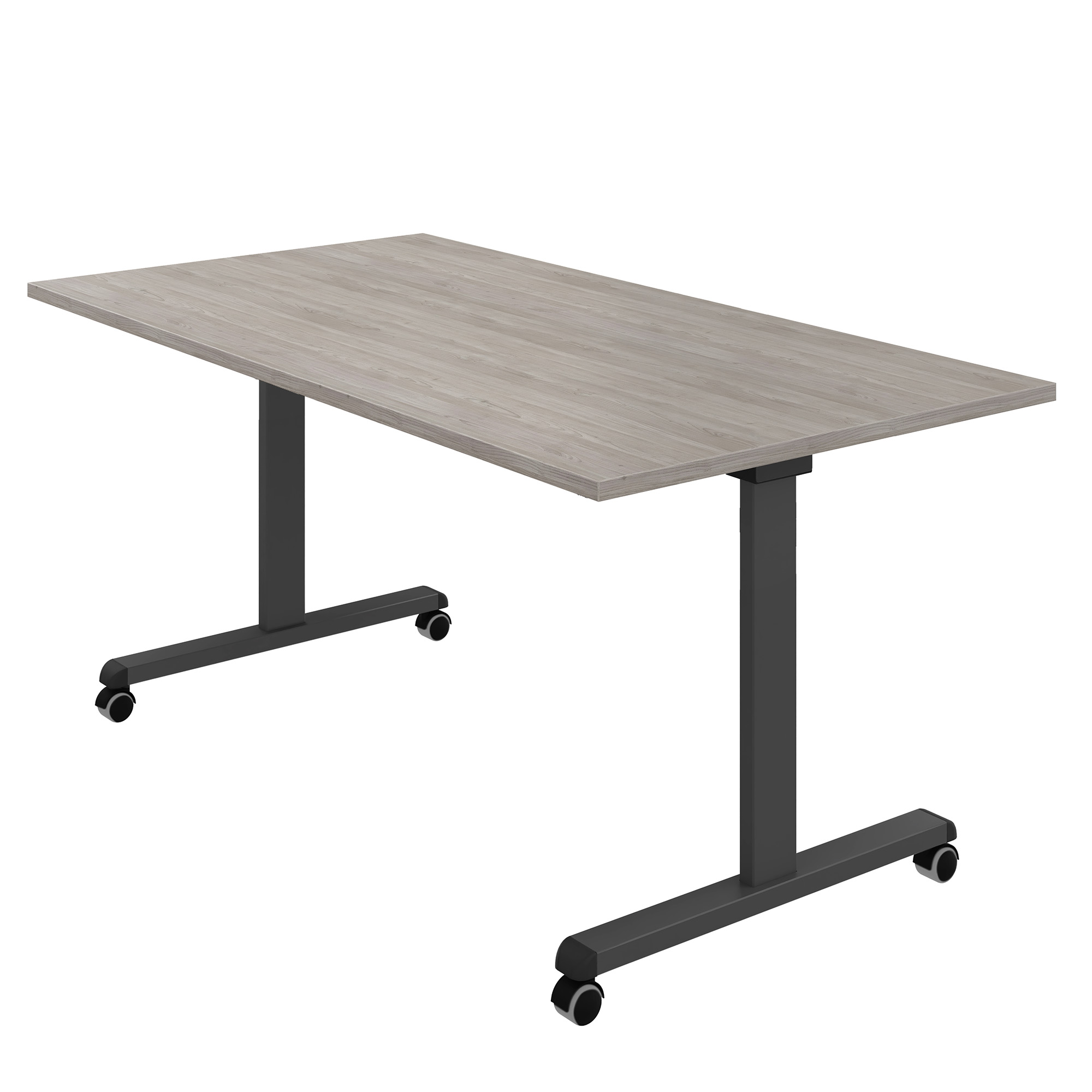 Mara - TILTING Table pliante | Roulable, pliable, 1600 x 800 mm, gris de chêne nord - 2 Main Image