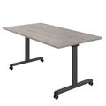 Mara - TILTING Table pliante | Roulable, pliable, 1600 x 800 mm, gris de chêne nord - 2 Thumbnail Image