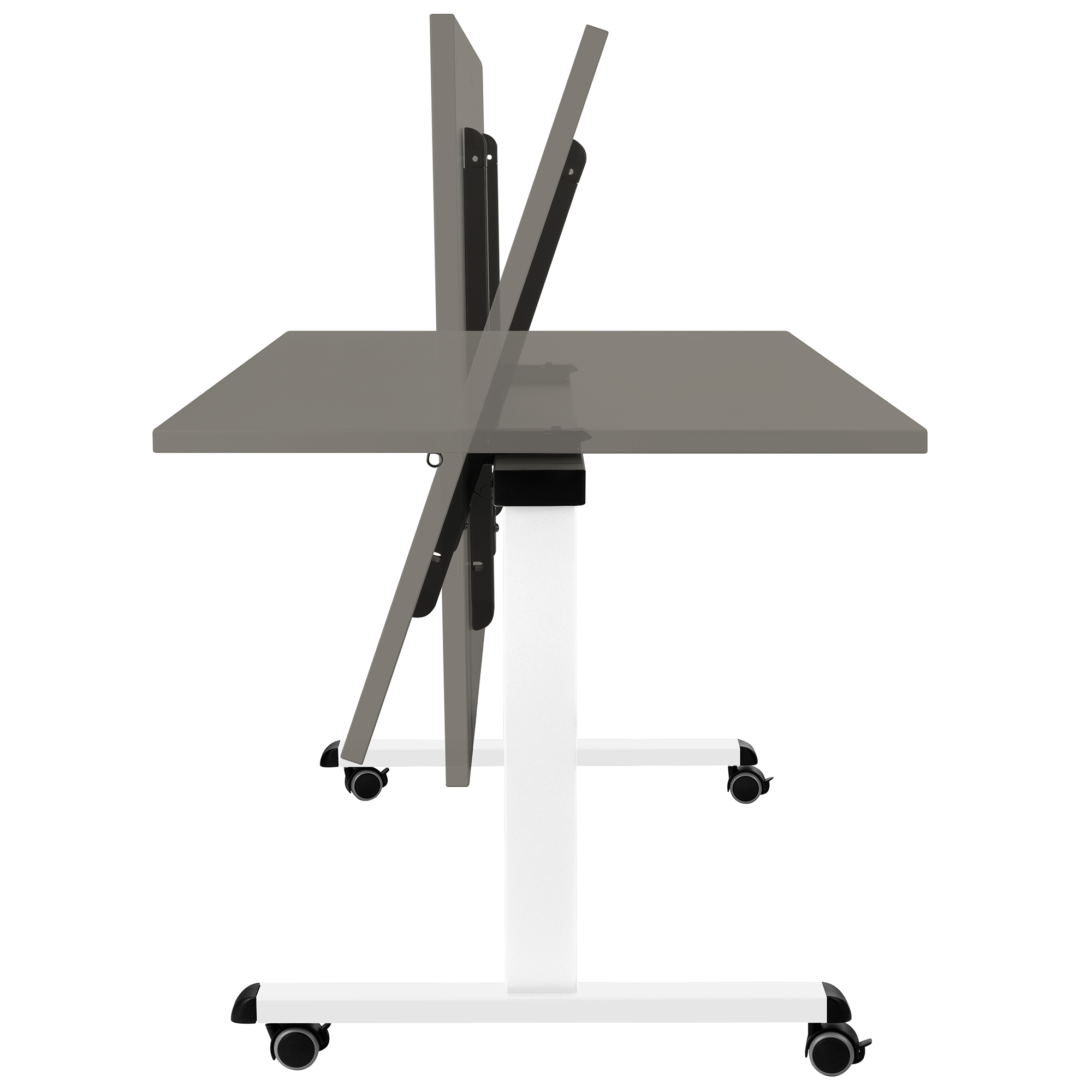 Mara - TILTING Table pliante | Roulable, pliable, 1600 x 800 mm, gris cubanite - 3 Main Image