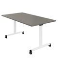 Mara - TILTING Table pliante | Roulable, pliable, 1600 x 800 mm, gris cubanite - 2 Thumbnail Image