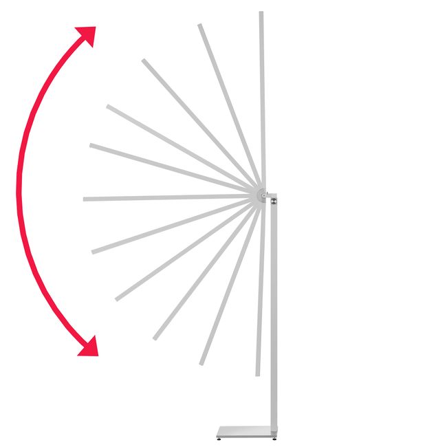 LUMELINE SUNRAY LED Büro-Stehlampe | Schwenkbar, drehbar, dimmbar, 1200 - 1800 mm hoch, Aluminium LUMELINE SUNRAY LED Büro-Stehlampe | Schwenkbar, drehbar, dimmbar, 1200 - 1800 mm hoch, Aluminium