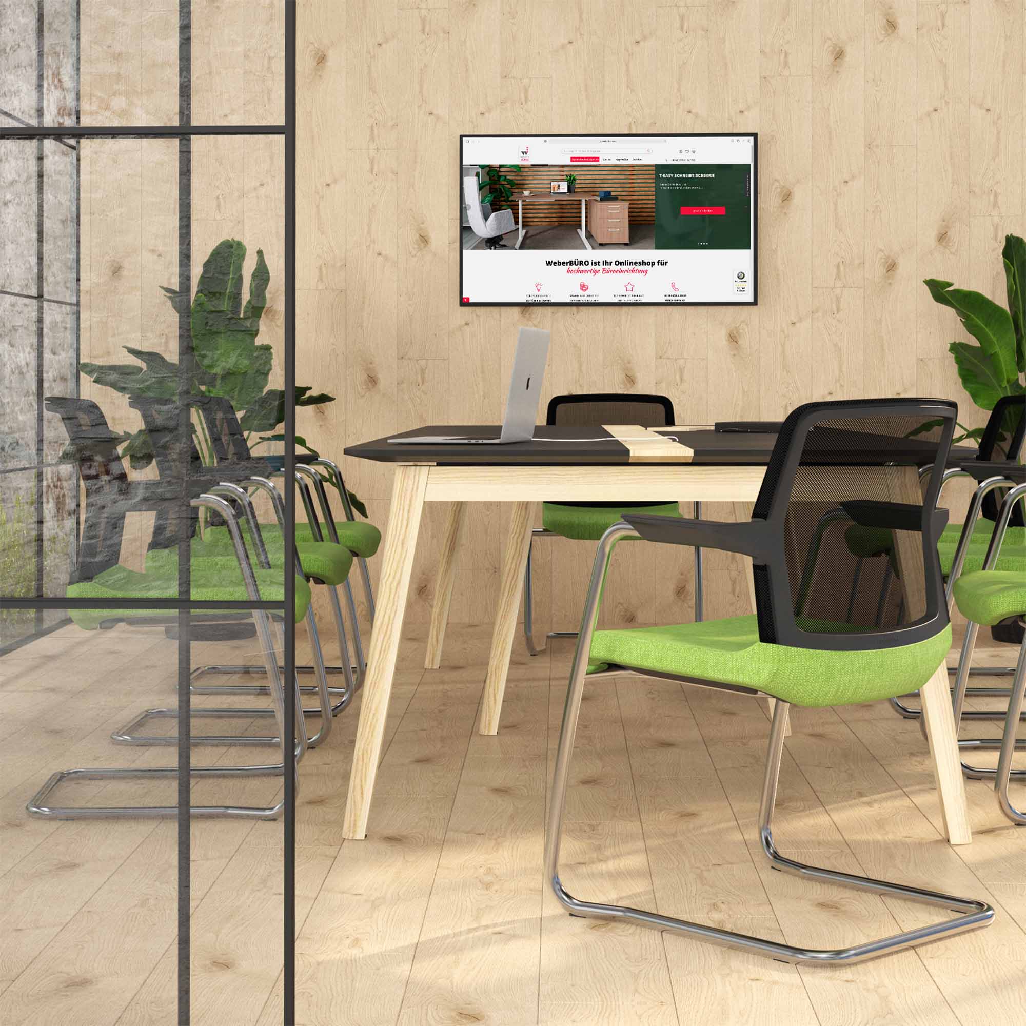 WIND cantilever chair | Mesh back, stackable, wool covers VELITO / SYNERGY - 12 Main Image