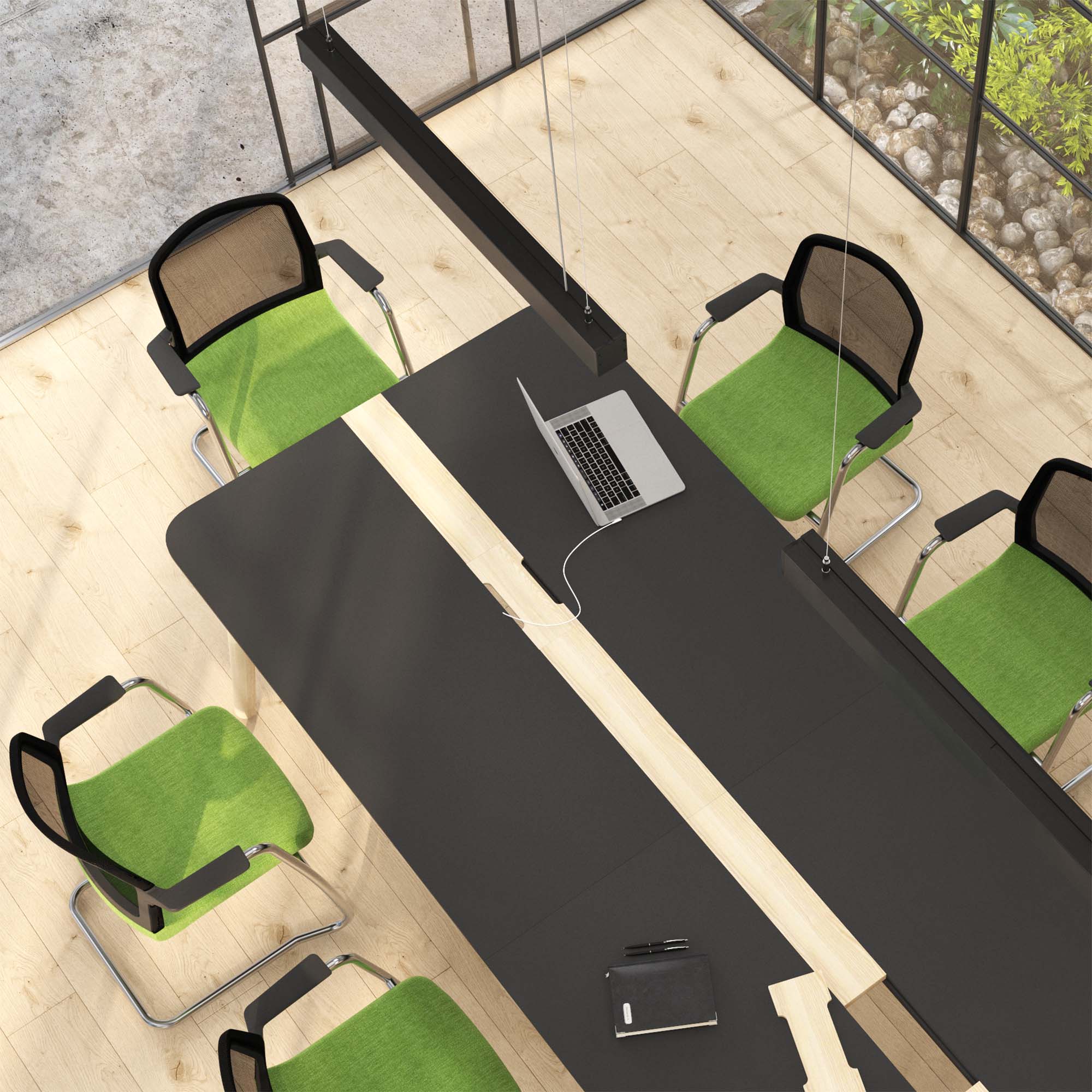 WIND cantilever chair | Mesh back, stackable, wool covers VELITO / SYNERGY - 13 Main Image