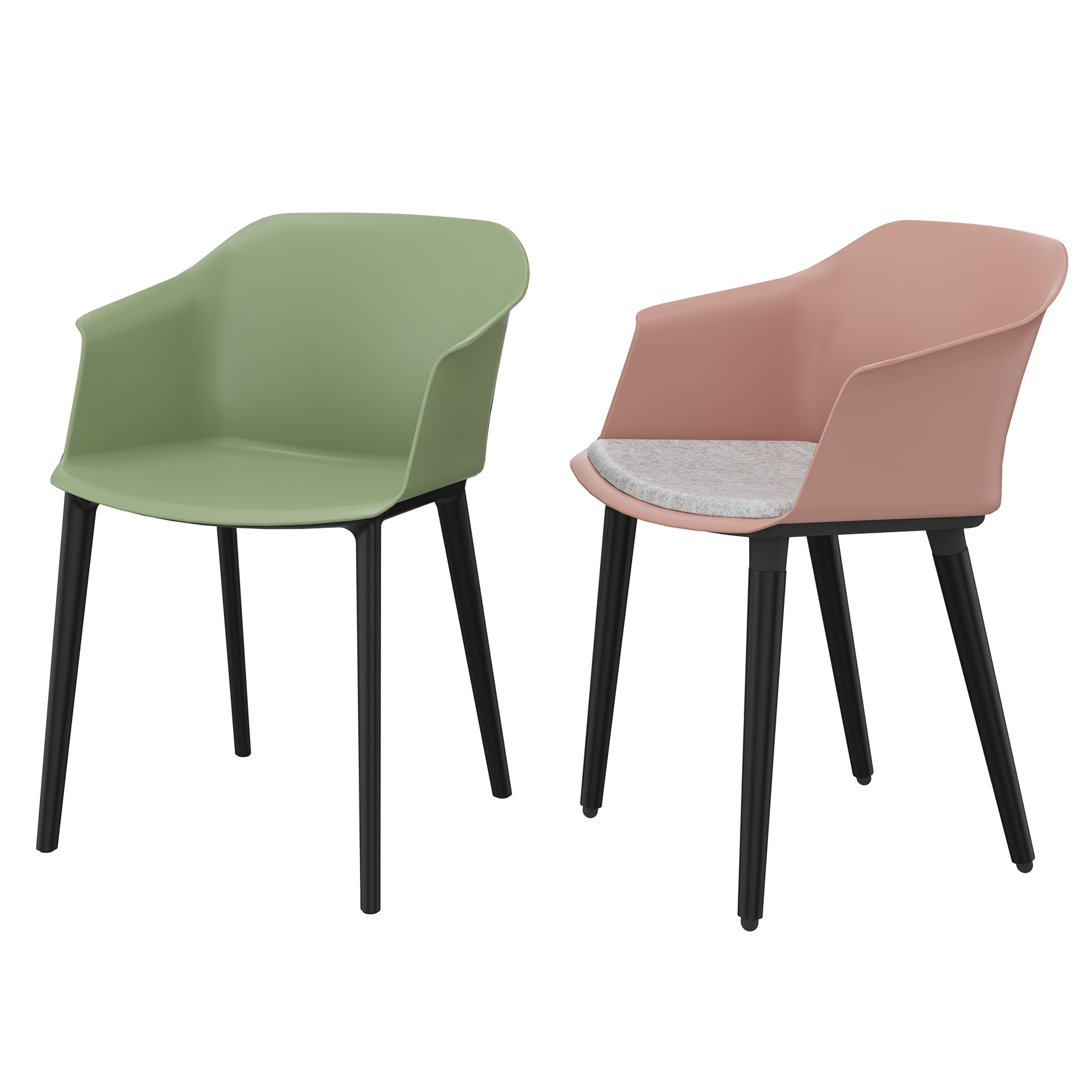 POLYTONE-C visitor and conference chair, color black - 11 Main Image