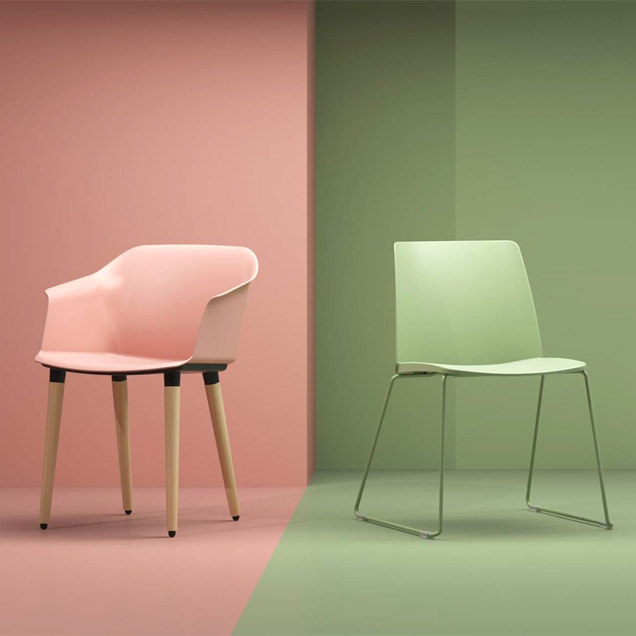 POLYTONE-C visitor and conference chair, color black - 9 Main Image