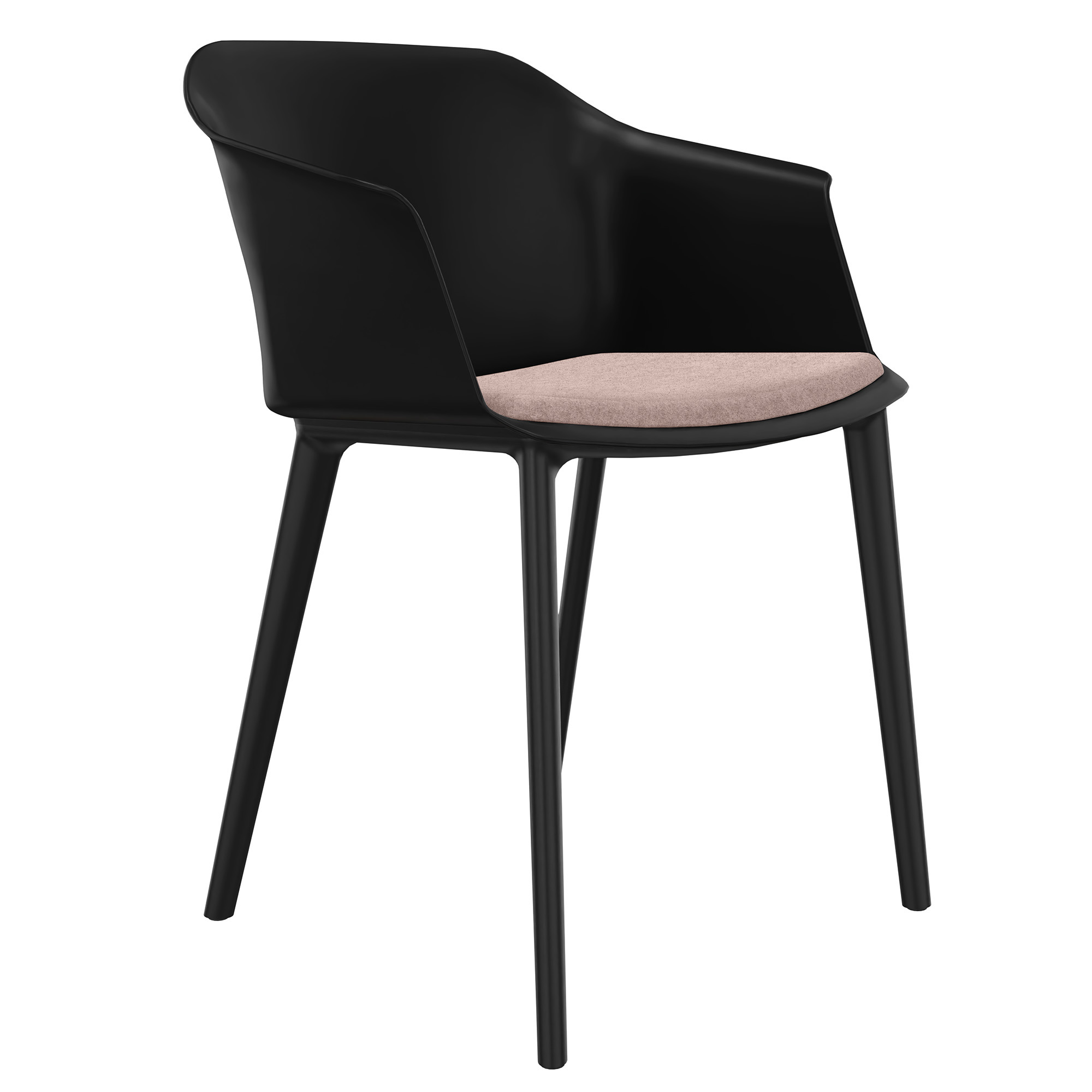 POLYTONE-C visitor and conference chair, color black - 3 Main Image