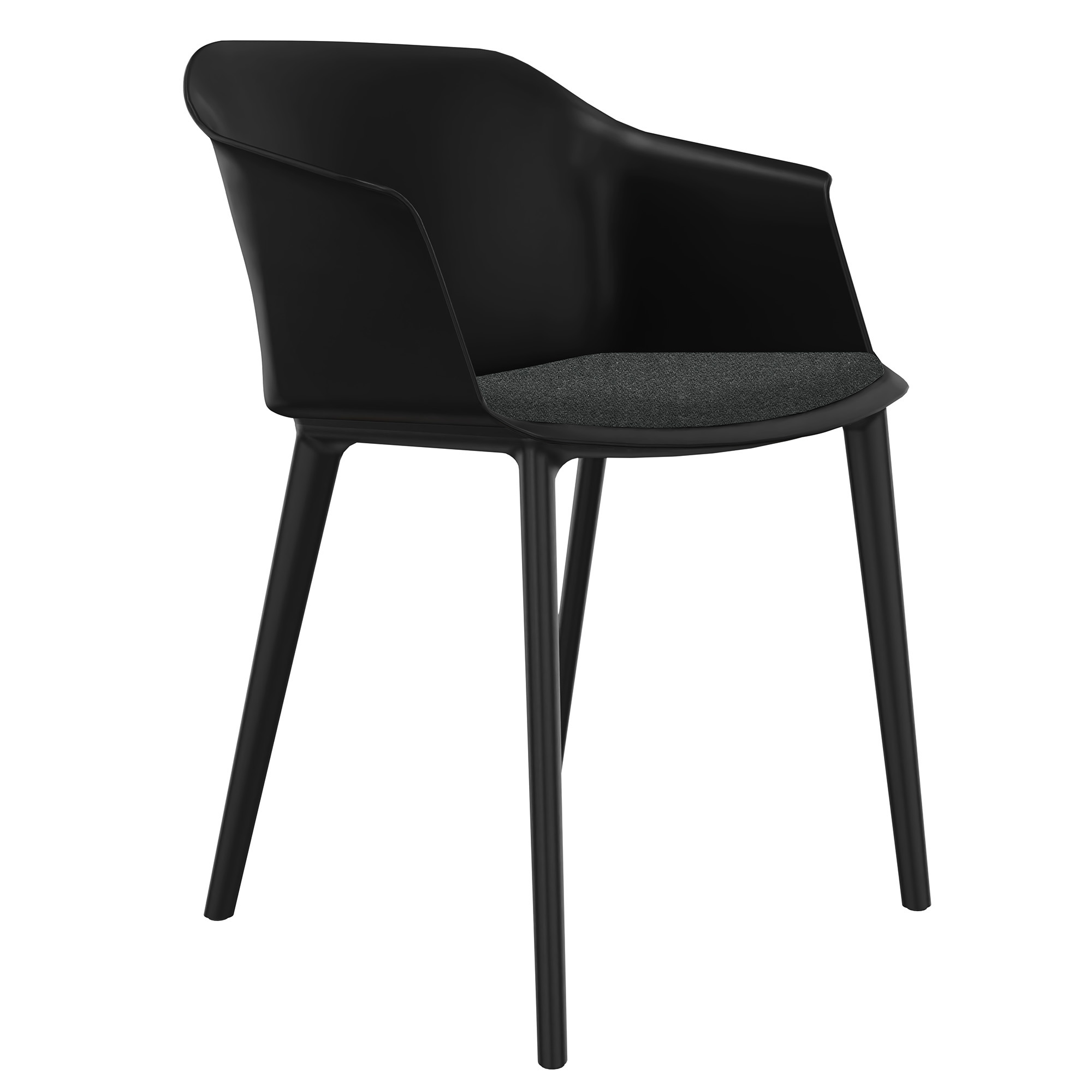 POLYTONE-C visitor and conference chair, color black - 4 Main Image