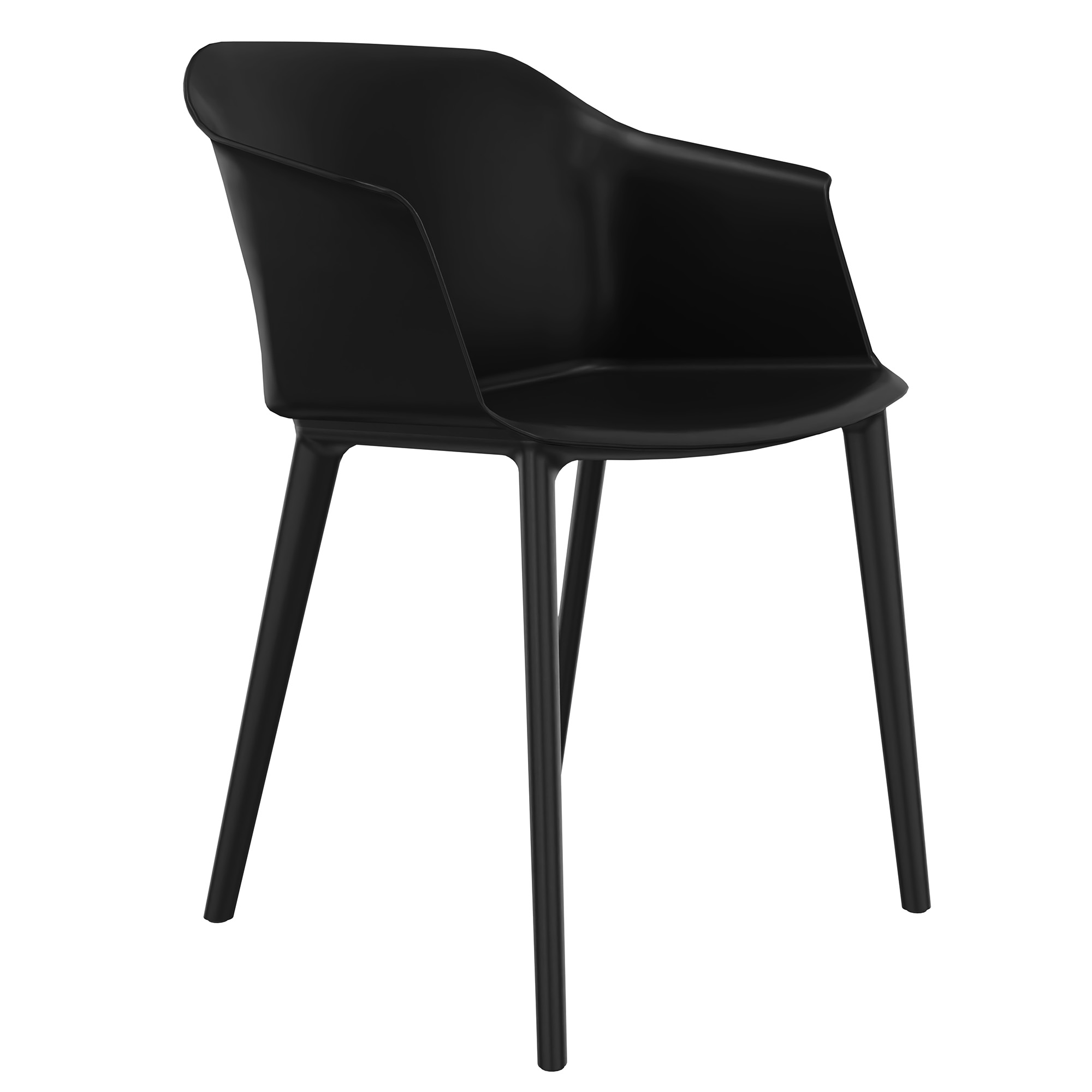 POLYTONE-C visitor and conference chair, color black - 5 Main Image