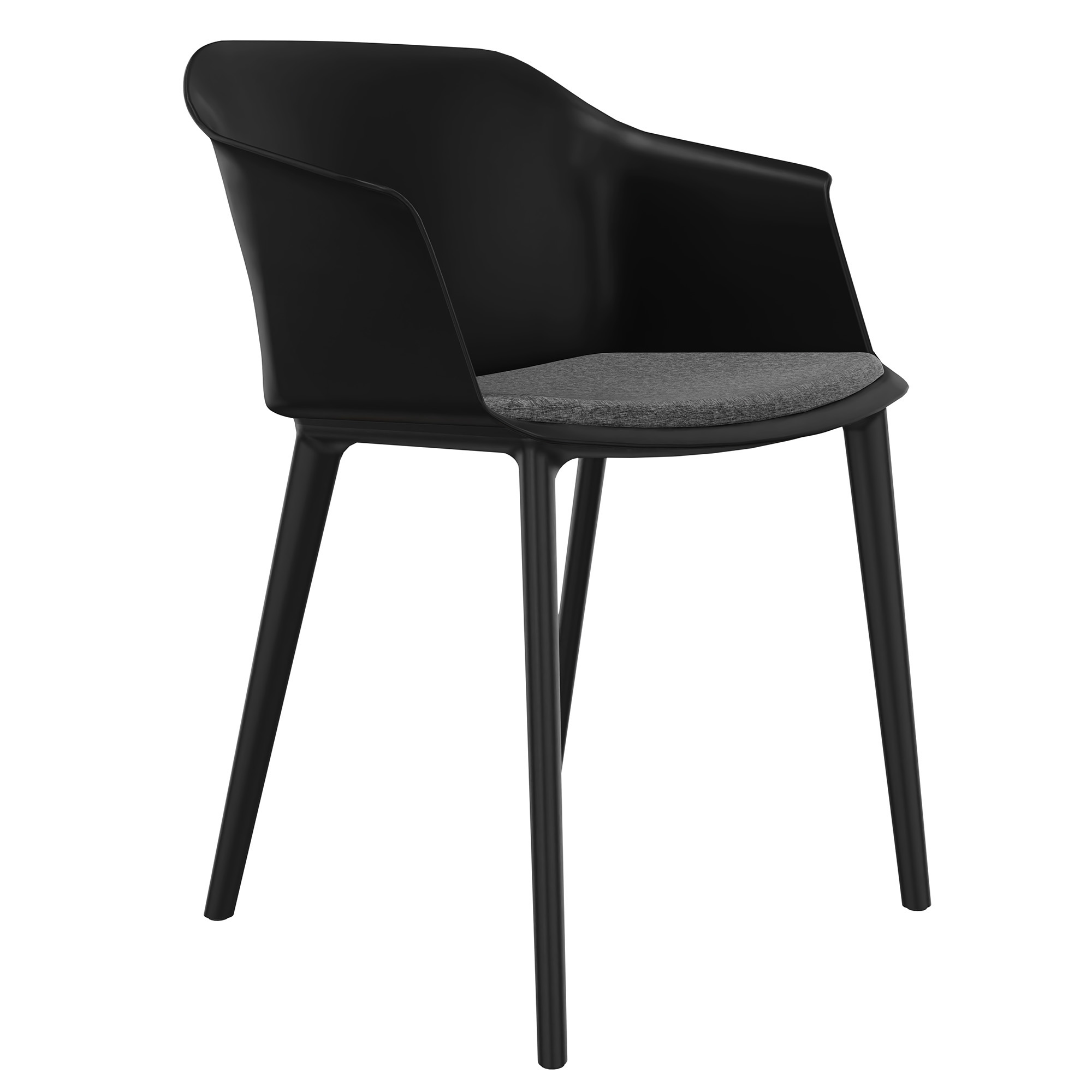 POLYTONE-C visitor and conference chair, color black - 1 Main Image