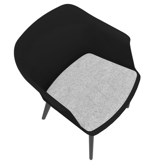 POLYTONE-C Besucher- und Konferenzstuhl, Farbe Schwarz