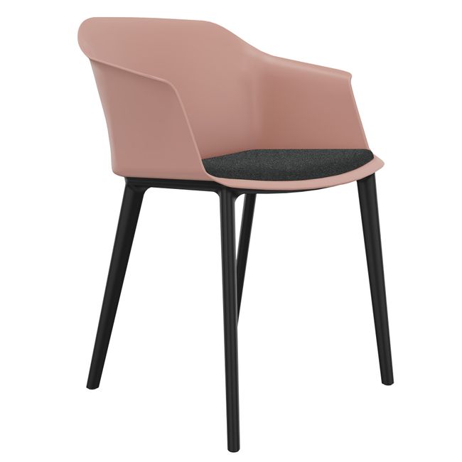 POLYTONE-C Besucher- und Konferenzstuhl, Farbe Altrosa