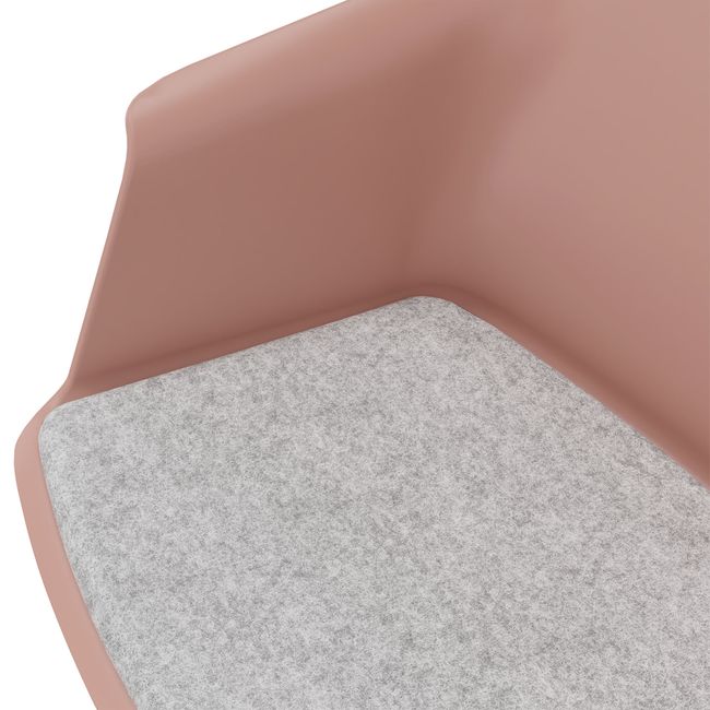 POLYTONE-C Besucher- und Konferenzstuhl, Farbe Altrosa