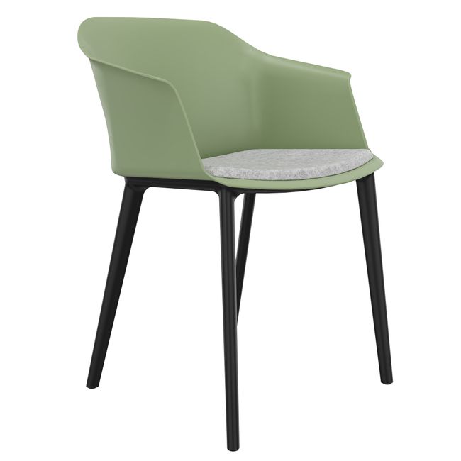 POLYTONE-C Besucher- und Konferenzstuhl, Farbe Avocadogrün